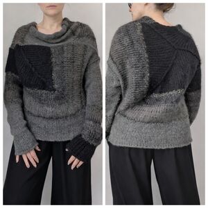 Isabel Benenato Alpaca Wool Asymmetrical Sweater 42/6 Lagenlook Avant Garde